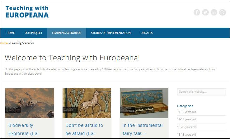 Teaching with Europeana, the blog