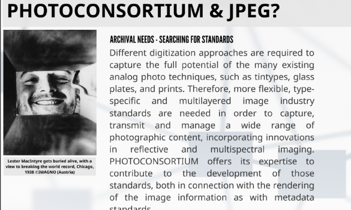 PHOTOCONSORTIUM presented at JPEG meeting in Warsaw