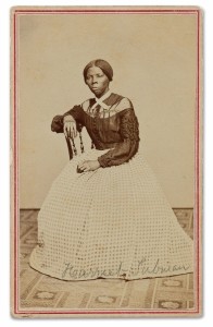 Carte-de-visite of Harriet Tubman, found in an album from the 1860s (photos courtesy Swann Auction Galleries)