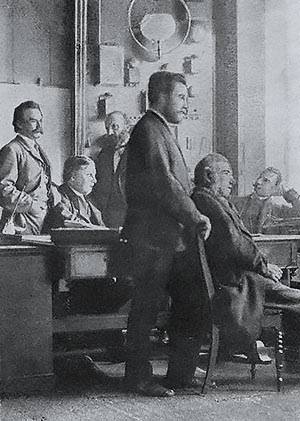 E. N. Ritzau with his first employees