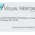 16th EUROGRAPHICS Workshop on Graphics and Cultural Heritage – call for papers