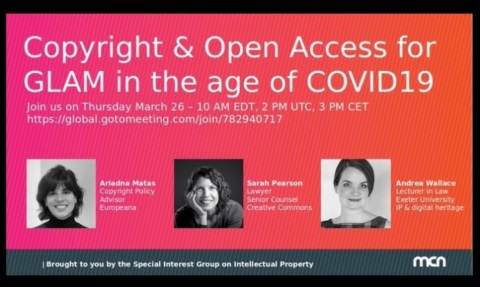 Webinar on Copyright & Open Access for GLAMs