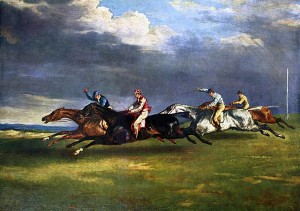Le derby d'Epsom, by Théodore Géricault, 1821.