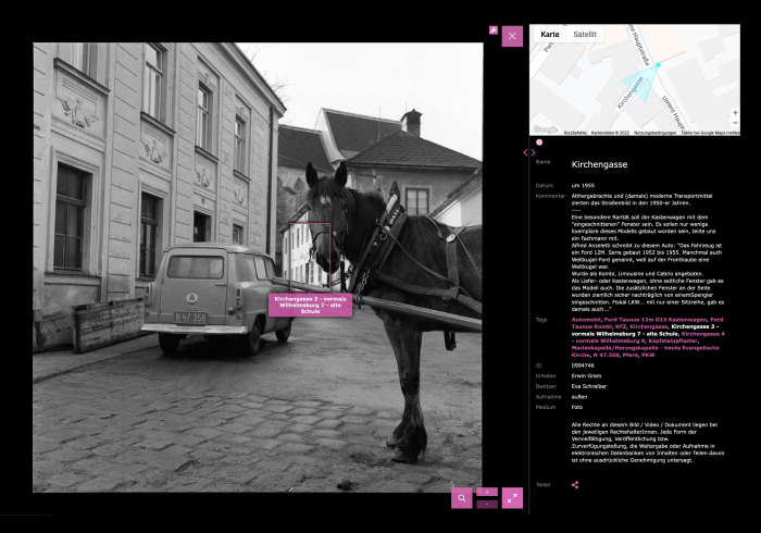 Searching a Ford Taunus 12m or Kirchengasse 3: you will find it in a Topotheque quickly. © Eva Schreiber, Austria