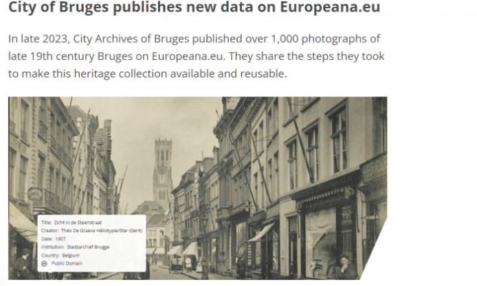 City of Bruges – how heritage can be made available and reusable.