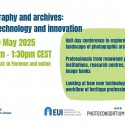 “Photography and archives: discovery, technology and innovation” – A public event for heritage and archives professionals and creators