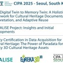 30th CIPA International Symposium, Seul (Korea)