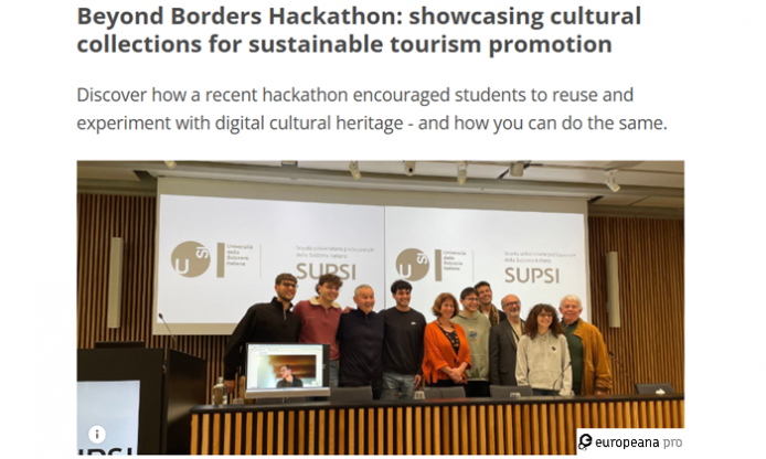 Beyond Borders Hackathon: showcasing cultural collections for sustainable tourism promotion